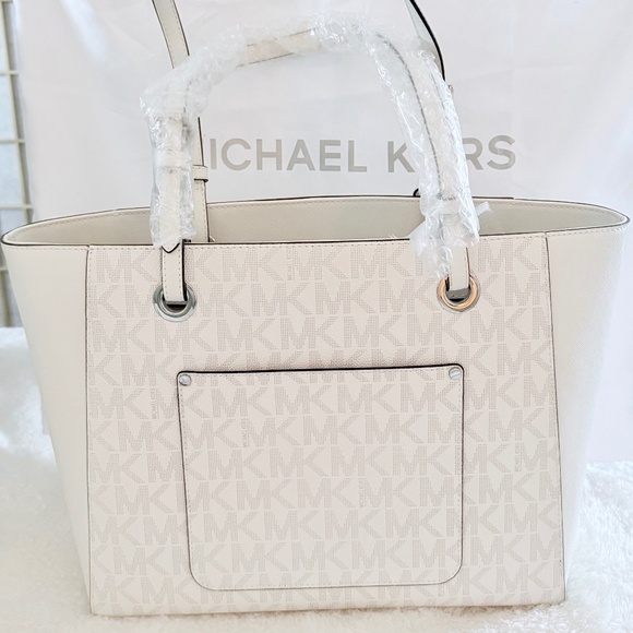 Michael Kors Walsh NWT MD MF Tote OPT/ALLUM (WHITE) - Picture 2 of 4